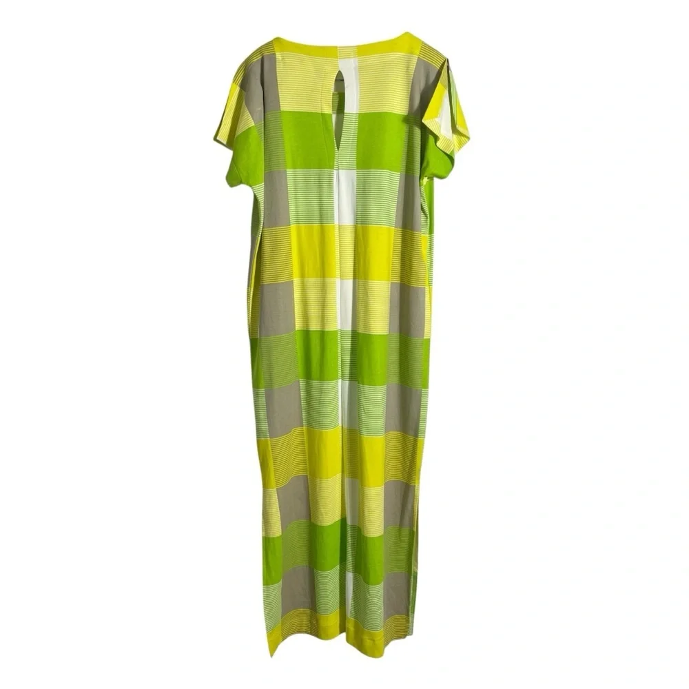 SKFK‎ Iris Neon Checkered Maxi Shirt Dress